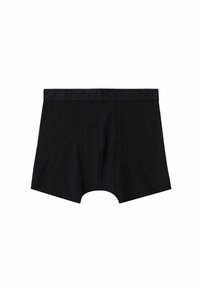 Svarta boxertrosor i mjuk bomull, med en tight passform, en bred midja med "FRANKDAND"-logotyp och en klassisk siluett med en framficka.