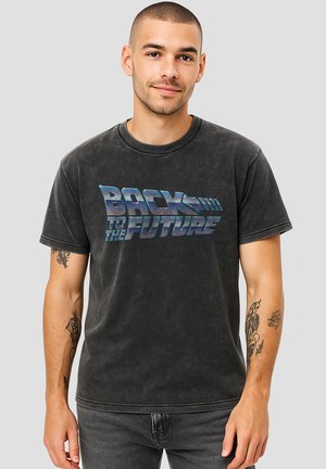 Universal Studios, BACK TO THE FUTURE CHROME - T-Shirt print - mottled black