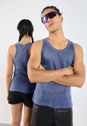 UNISEX SHEER VEST - Top - blue