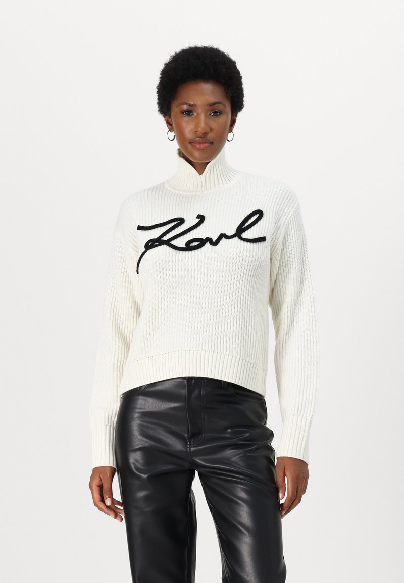 KARL LAGERFELD Pulóver - white/black