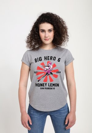 BIG HERO 6 MOVIE HONEY LEMON COLLEGIATE - T-shirt imprimé - melange grey