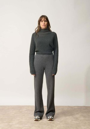 MARGRET - Tygbyxor - heather anthracite