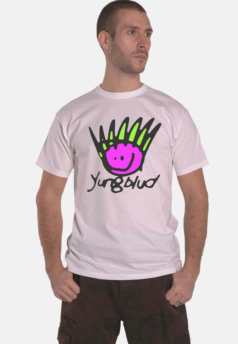 Paradiso Clothing YUNGBLUD BE HAPPY FACE - Print T-shirt - light pink