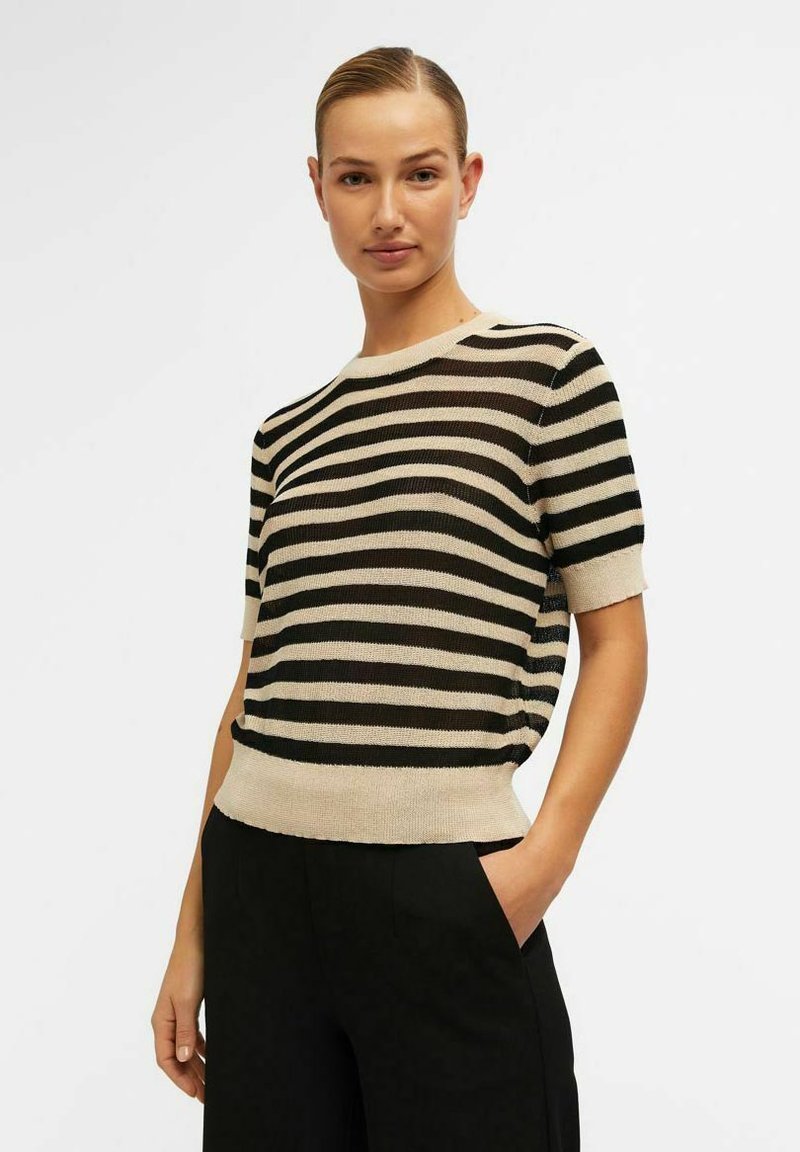 Object T shirt Print Sandshell cr me Zalando be object-t-shirt-print-sandshell-cr-me-zalando-be