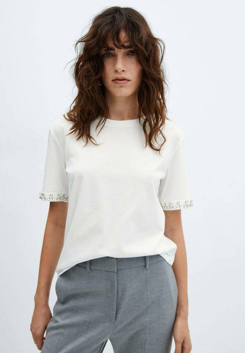 Mango JEWELA Potiskana majica bianco/bela Zalando.si