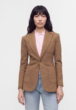Polo Ralph Lauren SINGLE-BREASTED PONTE BLAZER - Σακάκι - brown herringbone