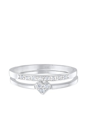 2 PACK HEART - Ringe - silberfarben