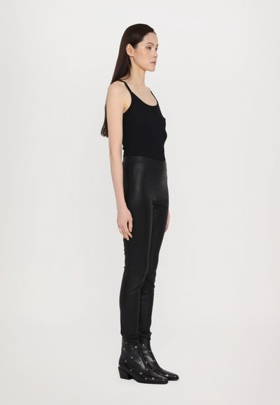 STUDIO ID GIGI STRETCH LEGGINGS - Skindbukser - black