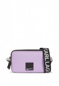 Karl Lagerfeld Jeans BOX LOGO CAMERA - Axelremsväska - lavendula