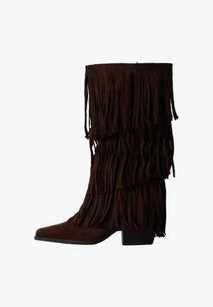 Super Mode, BOTTES À ZIP SUPER MODE BELLUCCI - Cowboy/Biker boots - café