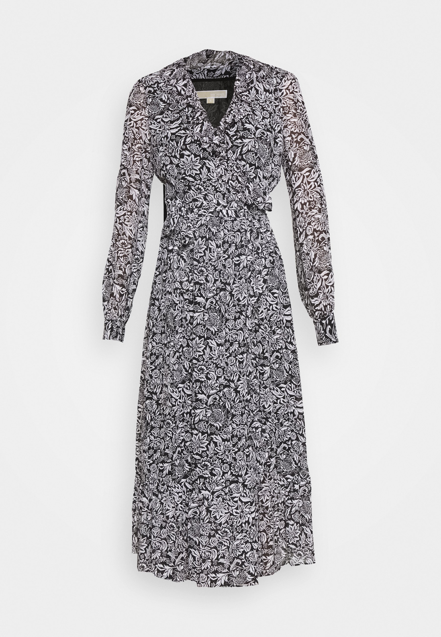 MICHAEL Michael Kors BICOLOR HIPPIE WRAP - Vestido largo -  black/white/negro - Zalando.es