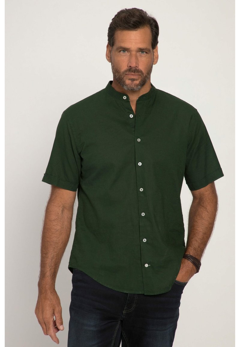 JP1880 MANCHES COURTES ET COL OFFICIER. COUPE MODERN FIT. - Camicia - dark green