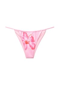 GATHERED FLORAL - Slip bikini - pink