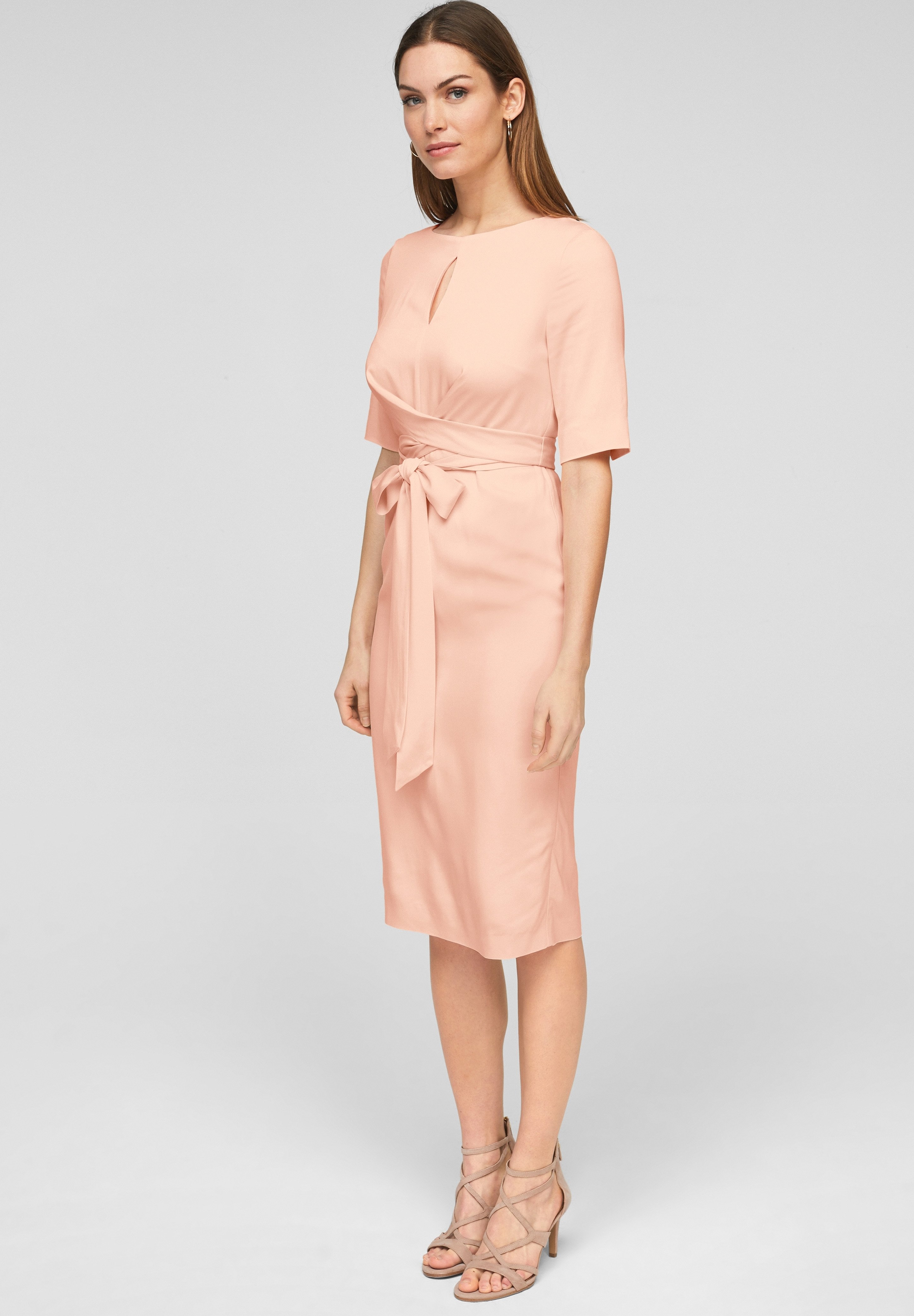robe fourreau rose