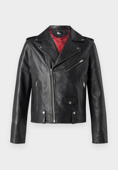 BLOUSON CUIR - Veste en cuir - black