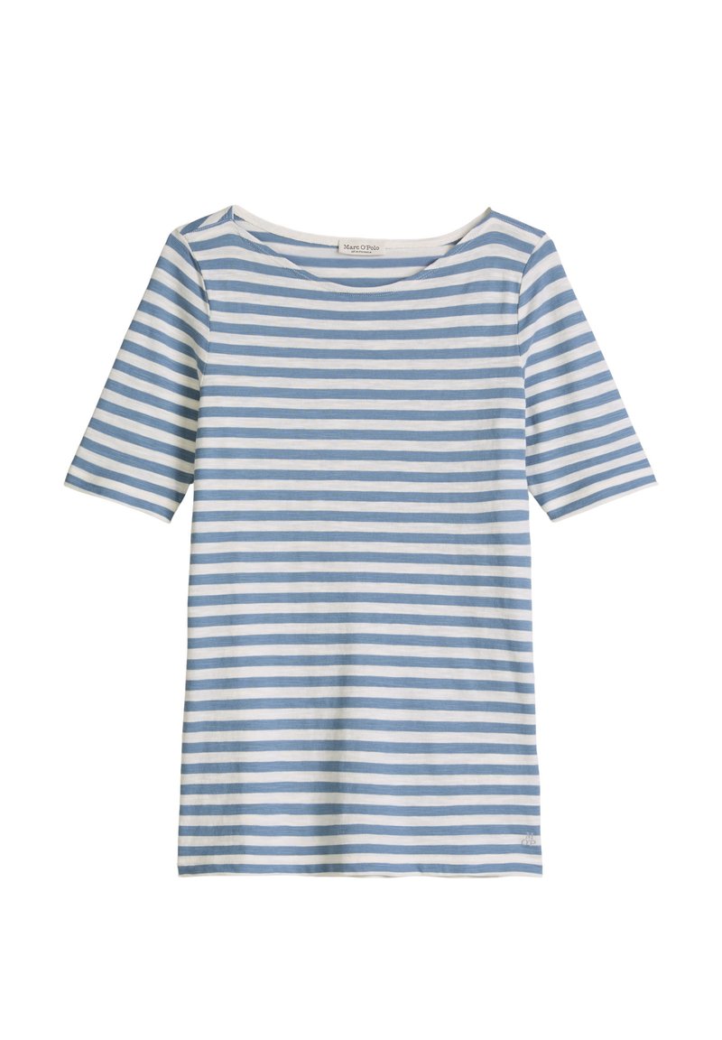 Marc O'Polo GESTREIFTES SLIM AUS - T-shirt print - medium blue/wit ...