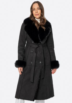 ZWEIREIHERMANTEL - Trenčkot - black