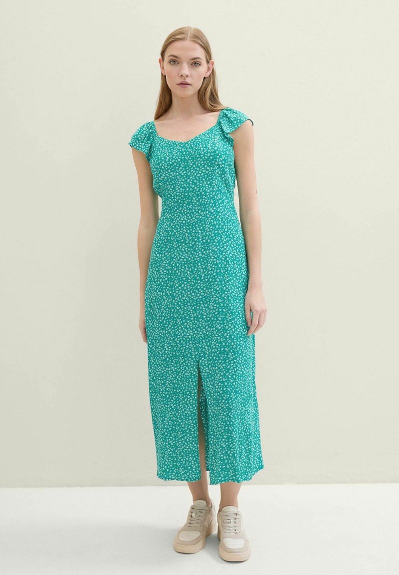 Abito Maxi Donna TOM TAILOR Denim Con Allacciatura Al Collo - Lungo, Senza Maniche, In Viscosa - Taglie XS-XXL