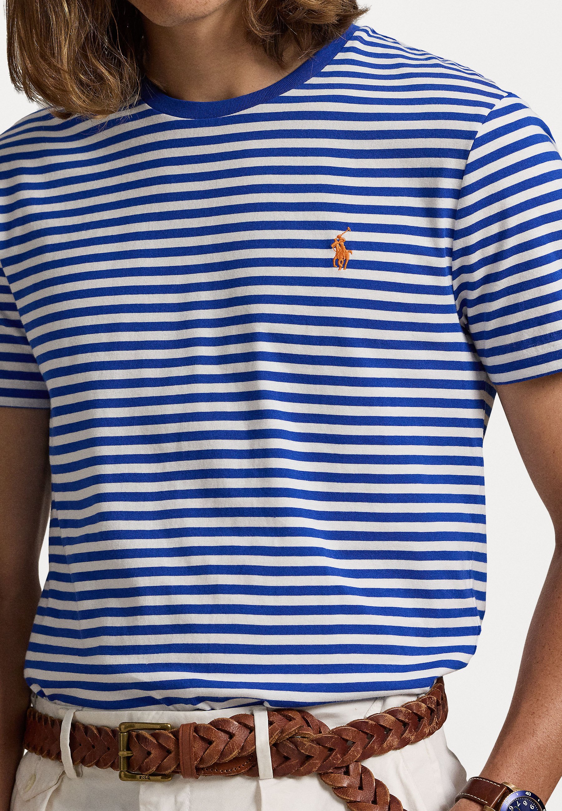 Polo Ralph Lauren CUSTOM SLIM FIT STRIPED JERSEY T-SHIRT