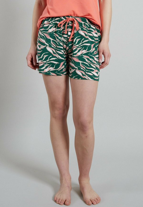 Nachtwäsche Hose - grün mittel allover