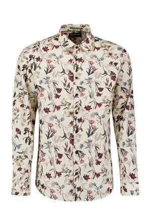 NO EXCESS, PRINTED STRETCH SHIRT - Overhemd - stone