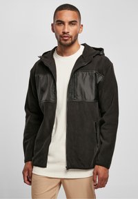 Urban Classics HOODED MICRO - Fleecejakke - black