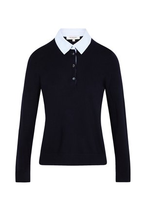 Morgan, MORGAN MORGAN SWEATER WITH SHIRT COLLAR - Poloshirt - bleu marine