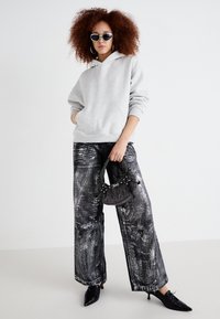 Gina Tricot OVERSIZED PRINT HOODIE - Sportska majica - grey melange