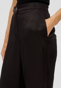 s.Oliver BLACK LABEL CULOTTE  WIDE LEG - Broek - schwarz