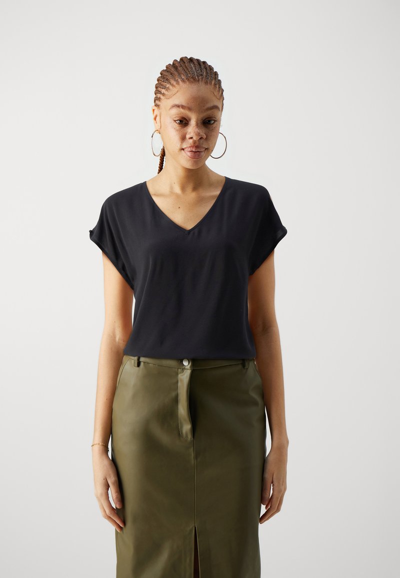 JDY JDYSTARR LIFE V NECK - Camicetta - black