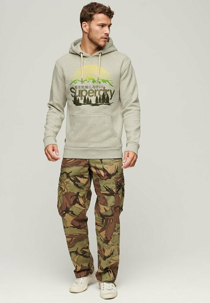 Superdry & Co CORE LOGO GREAT OUTDOORS - Felpa con cappuccio - glacier grey marl
