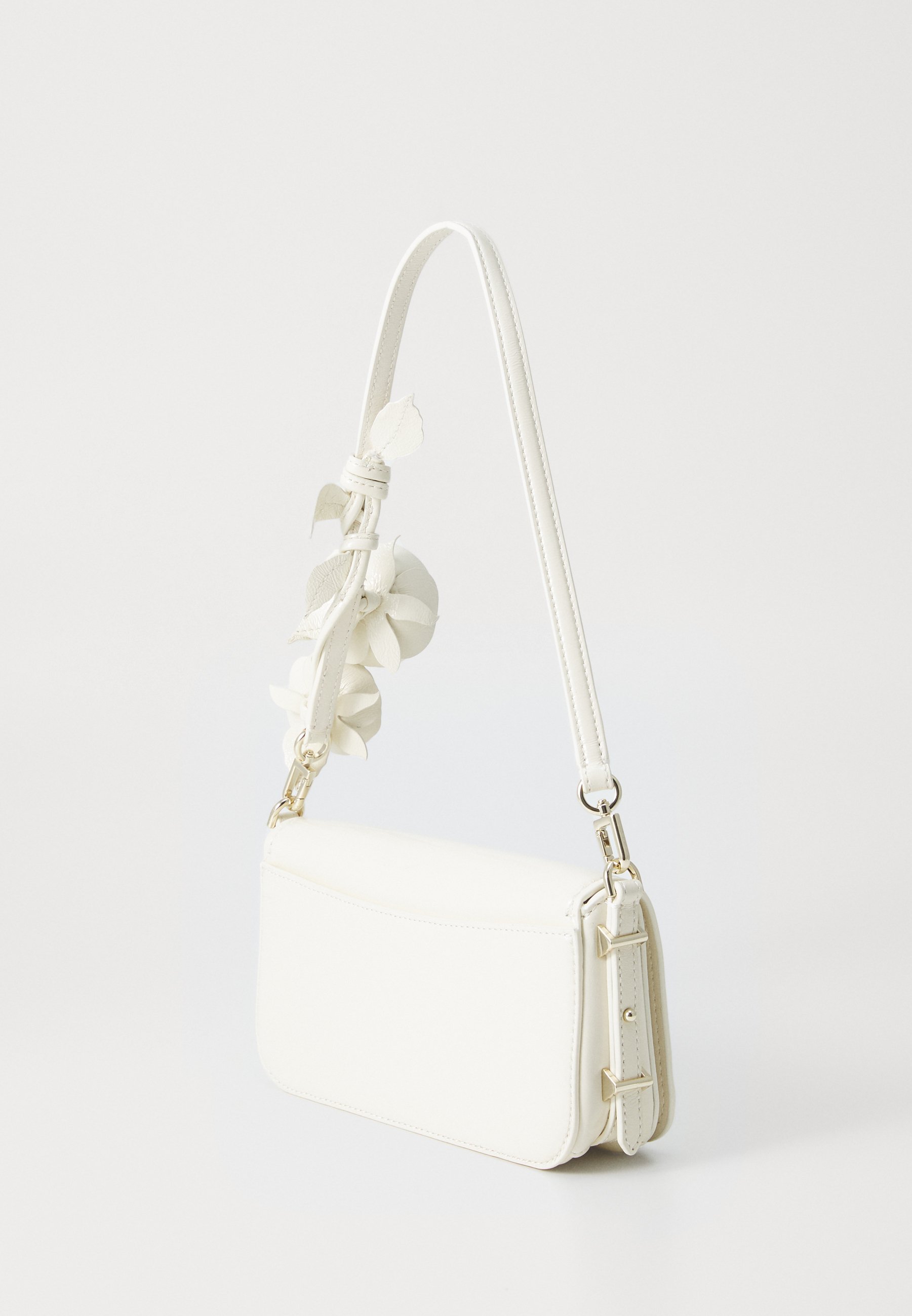 kate spade new york CRINKLE PATENT SHOULDER BAG WITH ROSE STRAP