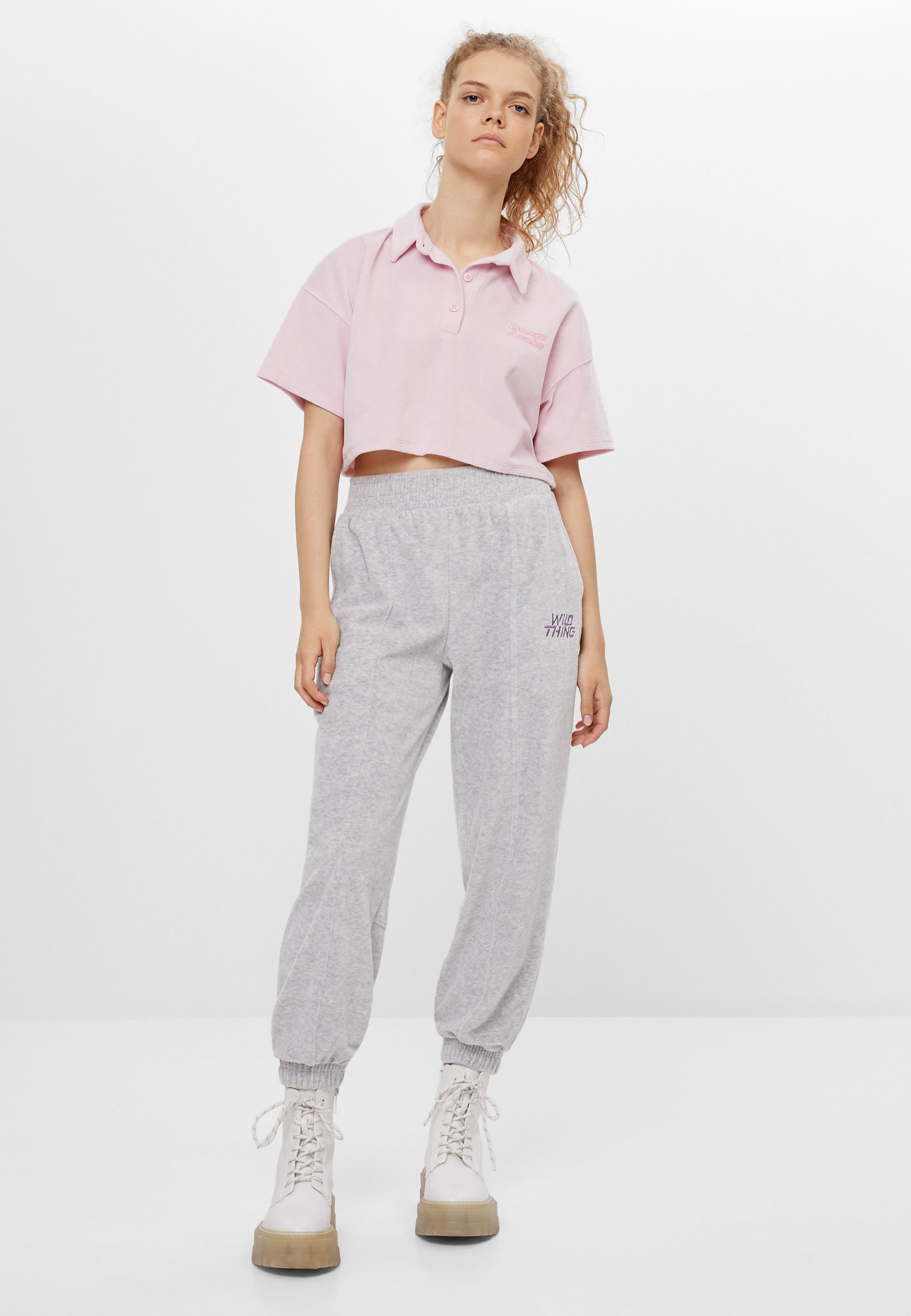 Bershka Pantaloni sportivi - light grey/grigio chiaro - Zalando.it