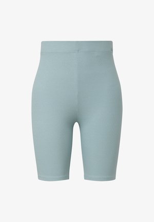QS, SUPER SKINNY MIT STRUKTUR - Shorts - helles türkis
