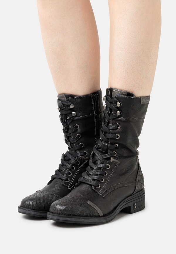 Schnürstiefel - schwarz