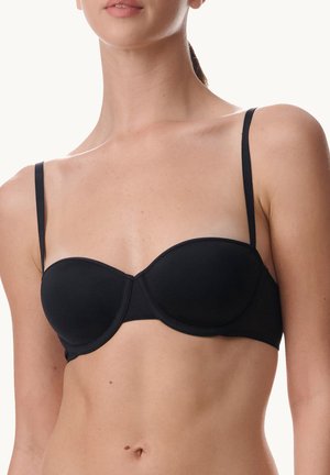 SHEER OPAQUE BANDEAU - Bügel BH - black