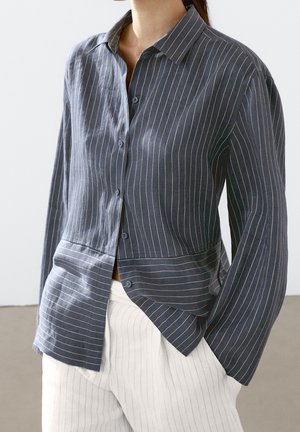 Skjortebluser - mottled dark blue