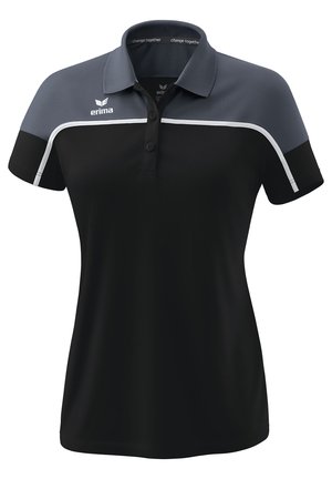 FUSSBALL TEAMSPORT CHANGE - Poloshirt - black grey slate grey weiss