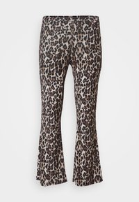 CARANNA FLARED - Tajice-hlače - black/light brown