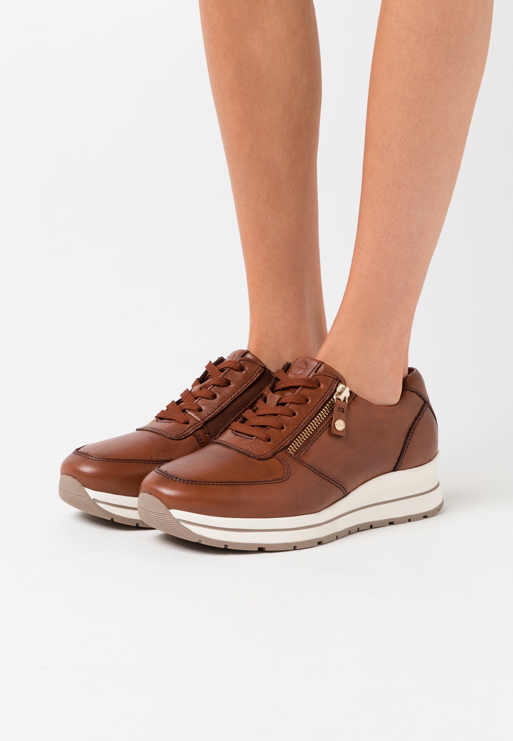 Tamaris Pure Relax LACE UP Joggesko chestnutkonjakk Tamaris Pure Relax LACE UP Joggesko chestnutkonjakk
