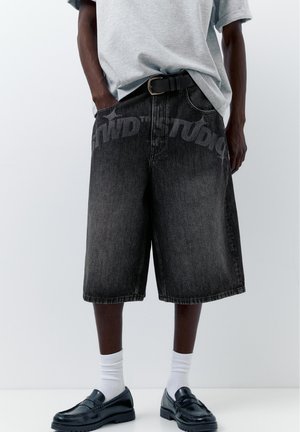 PULL&BEAR Pantaloni scurți din denim - black