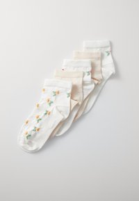 5 PACK - Chaussettes - white/beige