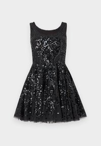 SEQUIN RIBBON SCOOP NECK MICRO DRESS - Cocktail φόρεμα / Φόρεμα για πάρτι - black