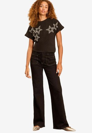 Love & Roses ROLL SLEEVE - REGULAR FIT - Blůza - black star embellished