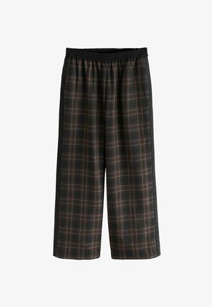 Next, PETITE FIT - CONTRAST WAISTBAND WIDE LEG TROUSERS - Træningsbukser - black rust check