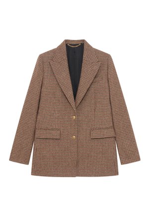 Blazer - camel melange   burgundy