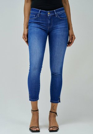 PUSH UP CROPPED  - Vaqueros pitillo - blau