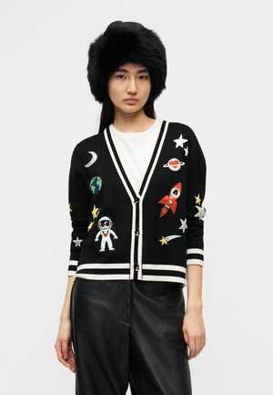 BRADLEY SPACE STACEFACE CARDIGAN - Kardigán - black/multi-coloured