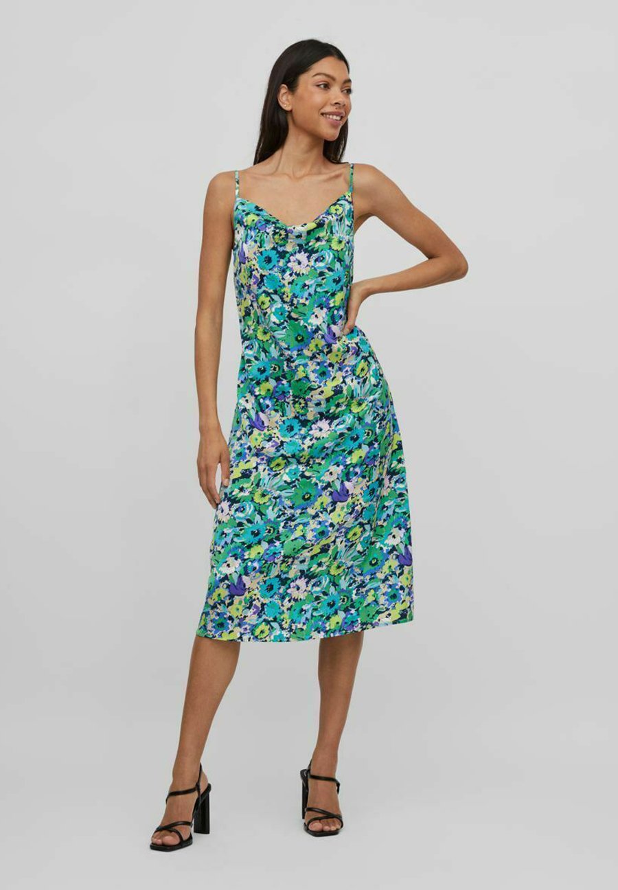 VILA TRÄGER - Jurk - black/groen - Zalando.nl