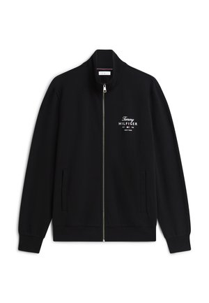 Tommy Hilfiger, SCRIPT STACK STAND COLLAR BRAND LOVE - Mikina so zipsom - black